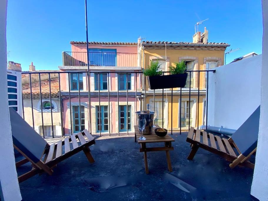 Centr'Halles #3 Terrasse Vue Cathedrale, Clim! 卡尔卡松 外观 照片